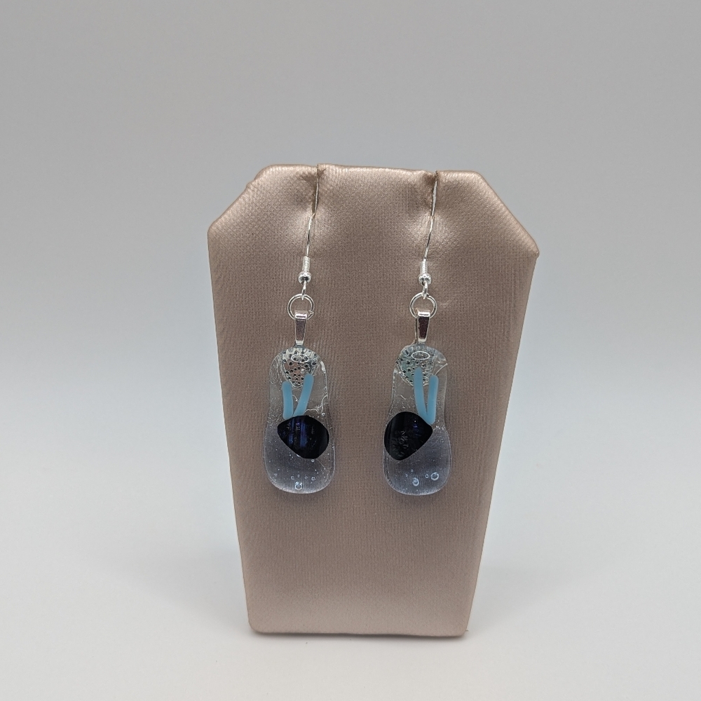 "Here's Looking At You" Artisan Handmade fused glass Eye earrings